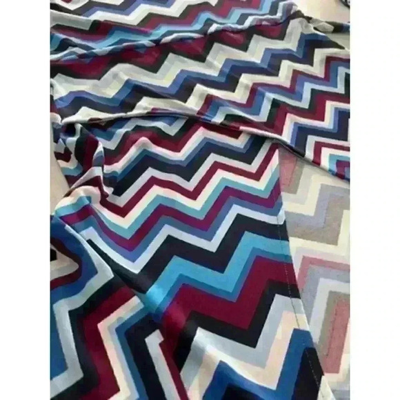 Leota Sz S Petite Perfect Wrap Dress Knit Navy Print 3/4 Slv Work Comfy Casual - Picture 6 of 16